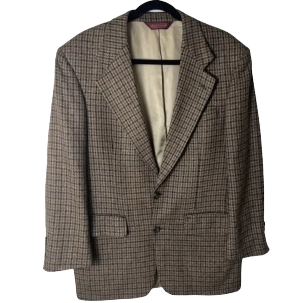 Vintage Pincus Brothers Maxwell For Nordstrom  Herringbone Sport Coat USA Union